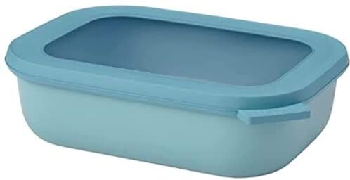 Mepal Multi Bowl Cirqula Rectangular Contenitori Plastica con Coperchio Adatto come Contenitore Ermetico per Frigo, Microonde, Congelatore da Portata Ciotole Cucina 1000 ml Nordic Green