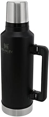 Stanley Classic Legendary Thermos 1.9L Mantiene la Temperatura 45 Ore (Caldo/Freddo) Borraccia Termica Senza BPA Bottiglia Termica Borraccia Acciaio Inox Termos Matt Black