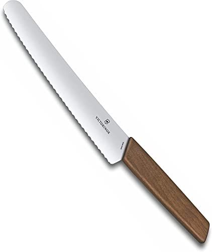 Victorinox SWISS MODERN BROTMESSER NUSSBAUMHOLZ 22 CM