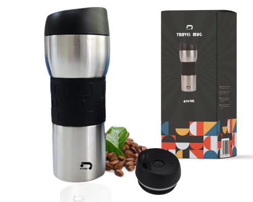 AUTERRE ®️ Thermos Mug 420 ml -tazza termica da viaggio per Caffè con coperchio a prova di perdite tazza termica in acciao bicchiere termico per conservazione caffe/tè ed altre