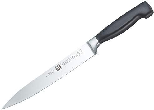 ZWILLING Vier Sterne Coltello da Carne, Acciaio Inossidabile, Nero, 20 cm