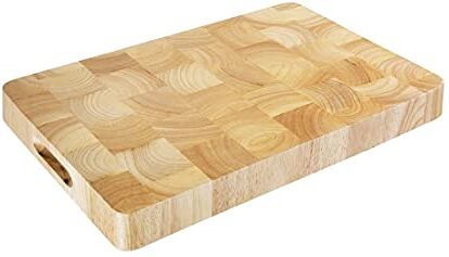 VOGUE Tagliere rettangolare in legno per uso alimentare e vassoio da portata, medio, superficie antibatterica naturale, dimensioni: 45 x 455 x 305 mm (altezza x larghezza x lunghezza), C459