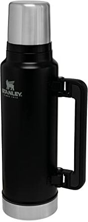 Stanley Classic Legendary Thermos 1.4L Mantiene la Temperatura 40 Ore (Caldo/Freddo) Borraccia Termica Senza BPA Bottiglia Termica Borraccia Acciaio Inox Termos Matt Black