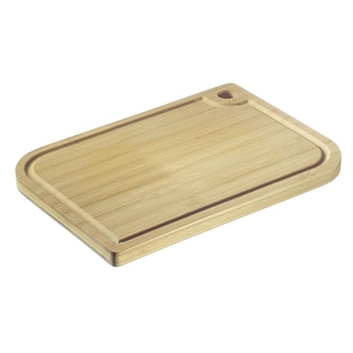 Westmark Tagliere – tagliere di alta qualità con scanalatura per lo scolo, tagliere da cucina in legno per tagliare facilmente gli alimenti – bambù, 28 x 18 cm