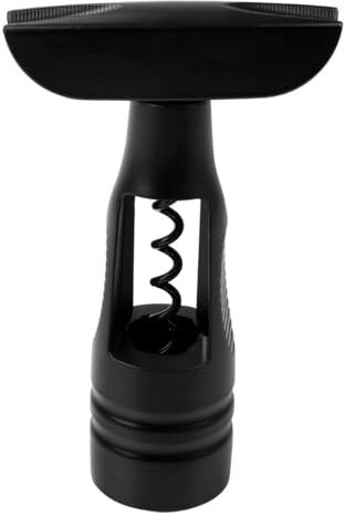 Fackelmann Specter  Cavatappi Endless Screw Apribottiglie di vino, Nero Opaco, Plastica, Acciaio, 15 x 4 cm