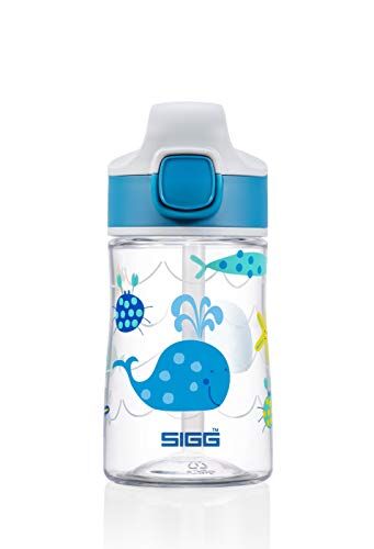 Sigg Miracle Ocean Friend Borraccia Bambini (0.35 L), Bottiglia per Bambini con Coperchio Ermetico, Borraccia Salvagoccia Trasportabile con Una Mano in Tritan
