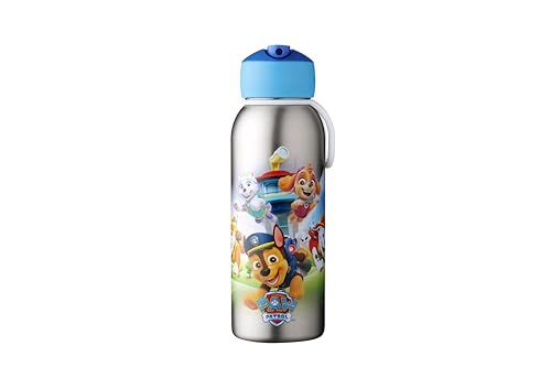 Mepal Borraccia Ermetica Flip-up Campus Borracce Ermetiche per Bambini Borraccia in Acciaio Inox 9 Ore di Calore e 12 Ore di Freschezza Senza BPA 350 ml Paw Patrol Pups