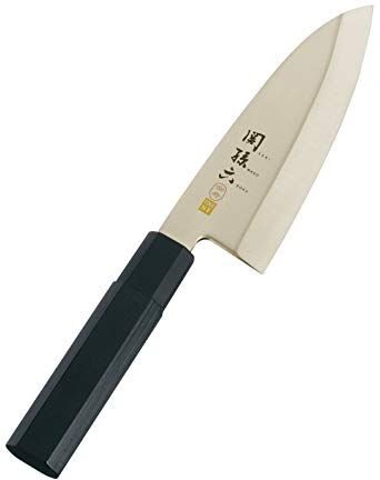 Kai Seki Magoroku Kinju e Hekiju Deba 15,0 cm lunghezza lama – 8A solido & SUS420J2 – 58 & 56 (±1) HRC – fatto a mano – Legno di Pakka & Plastica PP – Coltello giapponese – Made in Giappone