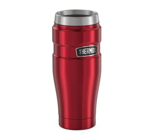 Thermos Termos  Bottiglia in Acciaio Inossidabile, 0,47 l, Acciaio, Cranberry, 8,4 x 8,4 x 19,8 cm