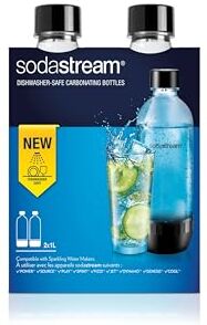 Sodastream Lavabile in Lavastoviglie Carbonator Bottle, 2 x 1 Litro