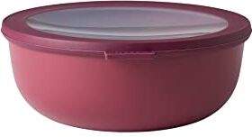 Mepal Multi Bowl Cirqula Round Contenitori Plastica con Coperchio Adatto come contenitore ermetico per Frigo, microonde, Congelatore e piatti da portata Ciotole Cucina 2250 ml Nordic Berry