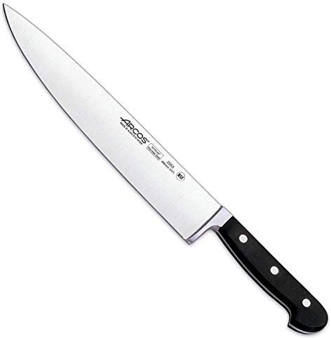 Arcos Serie Clasica, Coltello da Chef Coltello da Cucina, Acciaio Inossidabile Forgiato NITRUM 260 mm, Manico Polioxymetilene (POM), Colore Nero