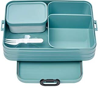 Mepal – Porta Pranzo Bento Take A Break Large – Sacco per il Pranzo con Bento Box – Porta Pranzo per Panini, Spuntini e Avanzi – Snack e Pranzo 1500 ml Nordic Green