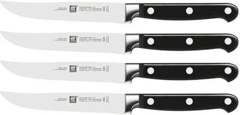 ZWILLING Professional S Set da Bistecca, Acciaio Inossidabile, Nero, 4 Pezzi