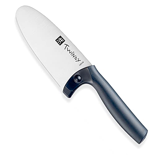 ZWILLING Twinny Coltello da cuoco per bambini, 10 cm, Acciaio inox, Lama arrotondata, Progettato per le mani dei bambini, Impugnatura in plastica, Blu