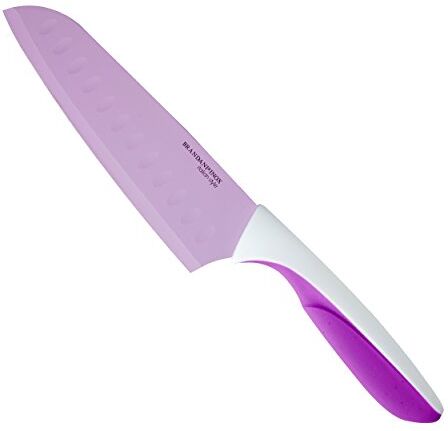 BRANDANI RENBERG q2197 Coltello Santoku, Acciaio Inox, Viola, 30.5 x 5 x 5 cm