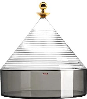 Kartell Trullo Contenitore, Termoplastica tecnopolimerica, Cristallo/Fume, H27 x Ø 25 cm