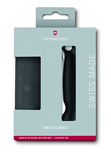 Victorinox Swiss Classic, set composto da un coltello da verdura in acciaio inox e un tagliere, nero