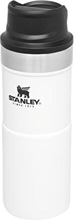 Stanley Classic Trigger Action Mug 0.35L Impermeabile Mantiene la Temperatura (Caldo/Freddo) Tazza Termica Termos Caffè Acciaio Inox Senza BPA Bicchiere Thermos Polar White