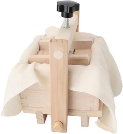 Naroote Stampo per Pressa per Tofu in Legno, Struttura Solida per Stampo per Tofu in Legno 9 Pezzi Tofu Biologico Sano per Uso Domestico (7p0nkx234g-11)