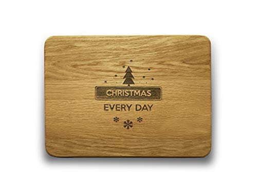 ENGRAVED HOUSE Tagliere in Legno di Rovere "Christmas