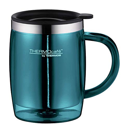 Thermos ThermoCafé 4059.255.035 Tazza termica da ufficio, 350 ml, in plastica, adatta direttamente sotto macchine da caffè automatiche, senza BPA, per caffè o tè, mantiene le bevande calde più a lungo