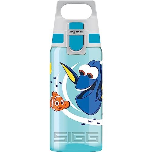 Sigg Viva One Borraccia Bambini (0,5l), Borraccia plastica priva di Sostanze nocive con Tappo ermetico, Borraccia Bimbi Utilizzabile con Una Sola Mano, Dory