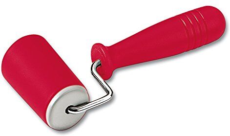 Mattarello piccolo originale Kaiserflex rosso 18 x 4 cm, mattarello conico, mattarello in silicone con anima in metallo, impugnatura ergonomica, resistente al calore fino a 200 °C