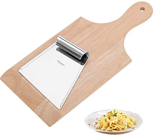 Westmark Set per spaetzle, tagliere in legno per spaetzle e spatola in acciaio inox per una preparazione tradizionale, legno/acciaio inox, marrone chiaro/argento,