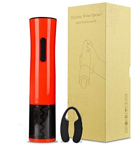 YXSSC Sommelier Kit Apribottiglie Automatico A Batteria in Lega Di Alluminio Per Vino Elettrico Utensile Da Cucina Per Cordless E Lamina Di Alluminio Ricarica USB,Rosso