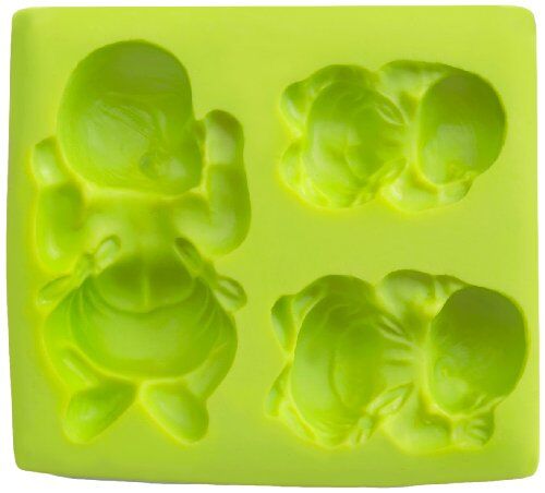 IBILI Stampo 3D per Fondente Babies 8x6,5 cm Silicone, Verde, 8 x 6.5 x 8 cm
