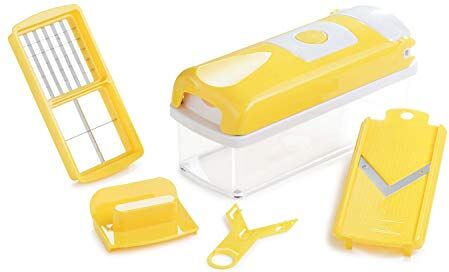 Genius Nicer Dicer Smart   5 pezzi   affettatrice per verdure   taglio/cubetti/piallatura/spillatura   mandolino   affettaverdure   affettatrice per frutta   NUOVO