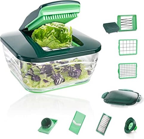 Genius Nicer Dicer Chef Taglia frutta e verdura, Acciaio Inox, Plastica, 3300 ml