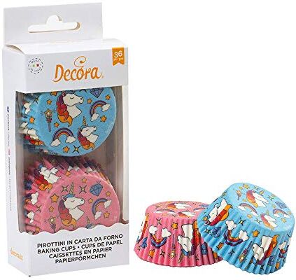 Decora Cf 36 Pirottini Rosa E Blu Magic Unicorn 50 X 32 Mm