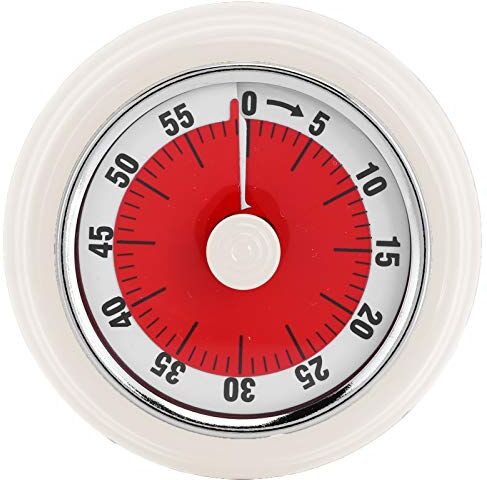 Pssopp Timer da Cucina, Mini Timer da Cucina Meccanico Compatto Timer Meccanico a Risparmio Energetico con Design Magnetico con Promemoria per il Conto Alla Rovescia (Timer visivo: