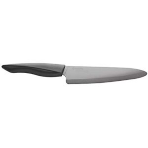 Kyocera Coltello in ceramica, coltello da chef, lama 18 cm, lama in ceramica zirconia nera, molato a mano, estremamente affilato, lavabile in lavastoviglie, impugnatura morbida, ZK-180 BK-BK Kyocera Coltello in ceramica, coltello da chef, lama 18 cm, lama in ceramica zirconia nera, molato a mano, estremamente affilato, lavabile in lavastoviglie, impugnatura morbida, ZK-180 BK-BK