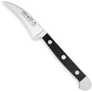 Güde Solingen Spelucchino Curvo forgiato, 6 cm, Pom Nero, Alpha Doppio Collarino, Fatto a Mano in Germania Güde Solingen Spelucchino Curvo forgiato, 6 cm, Pom Nero, Alpha Doppio Collarino, Fatto a Mano in Germania
