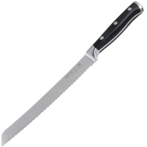 FMprofessional Pane BBQ, Acciaio Inox e Lama ondulata, Coltello da Cucina di Alta qualità con Elevata Resistenza al Taglio e affilatura (Colore: Nero/Argento) Quantità: 1 Pezzo plastica FMprofessional Pane BBQ, Acciaio Inox e Lama ondulata, Coltello da Cucina di Alta qualità con Elevata Resistenza al Taglio e affilatura (Colore: Nero/Argento) Quantità: 1 Pezzo plastica