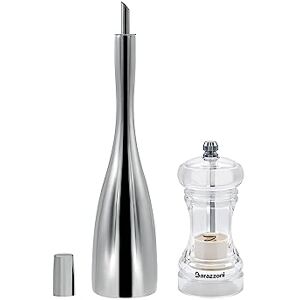 Barazzoni Set 2 Pezzi Olio e Sale, Oliera Olly e Macina Sale e Pepe Barazzoni Set 2 Pezzi Olio e Sale, Oliera Olly e Macina Sale e Pepe