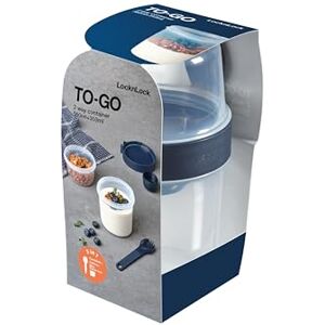 LocknLock TO GO Two Way Box con spork 310 + 560 ml Ø 98 x 180 mm Tazza per yogurt con posacenere 100% aria e impermeabile Meal Prep Box Lavabile in lavastoviglie e microonde Senza BPA LocknLock TO GO Two Way Box con spork 310 + 560 ml Ø 98 x 180 mm Tazza per yogurt con posacenere 100% aria e impermeabile Meal Prep Box Lavabile in lavastoviglie e microonde Senza BPA