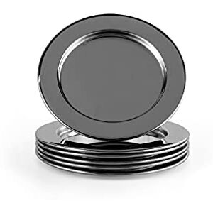 ECHTWERK Set di sottobicchieri in acciaio inox, sottobicchieri, portabicchieri, sottobicchieri rotondi per vetro, tazze, vasi, candele, antigraffio, Ø circa 8 cm, edizione nera, 6 pezzi ECHTWERK Set di sottobicchieri in acciaio inox, sottobicchieri, portabicchieri, sottobicchieri rotondi per vetro, tazze, vasi, candele, antigraffio, Ø circa 8 cm, edizione nera, 6 pezzi
