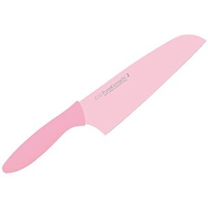 KAI Pure Komachi 2 Santoku 15 cm lunghezza lama acciaio al carbonio inossidabile 53 HRC rivestimento antiaderente con manico in polipropilene colore litchi coltello da cucina giapponese KAI Pure Komachi 2 Santoku 15 cm lunghezza lama acciaio al carbonio inossidabile 53 HRC rivestimento antiaderente con manico in polipropilene colore litchi coltello da cucina giapponese