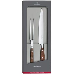 Victorinox Grand Maître, set da intaglio, 2 pezzi, lama extra affilata, con elegante manico in legno, marrone Victorinox Grand Maître, set da intaglio, 2 pezzi, lama extra affilata, con elegante manico in legno, marrone