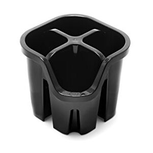 Addis Scolaposate con 4 scomparti, colore: nero, 14 x 14 x 13 cm Addis Scolaposate con 4 scomparti, colore: nero, 14 x 14 x 13 cm