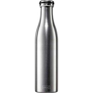 Lurch Bottiglia termica per bevande calde e fredde, in acciaio inox sabbiato a doppia parete, 0,75 l, colore: Argento Lurch Bottiglia termica per bevande calde e fredde, in acciaio inox sabbiato a doppia parete, 0,75 l, colore: Argento
