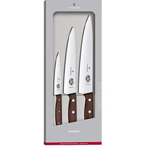Victorinox , set di 3 coltelli per sfilettare Wood con manico in legno e lama in acciaio inox Victorinox , set di 3 coltelli per sfilettare Wood con manico in legno e lama in acciaio inox