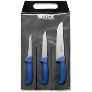 Dick F. Set di coltelli ErgoGrip da 3 pezzi (coltello da disosso da 13 cm, larghezza 15 cm, lama da 21 cm, HRC 56°) Dick F. Set di coltelli ErgoGrip da 3 pezzi (coltello da disosso da 13 cm, larghezza 15 cm, lama da 21 cm, HRC 56°)