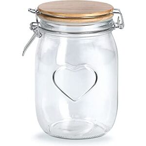 Zeller Barattolo "Heart" con chiusura a leva, 1000 ml, ca. Ø 11 x 17 cm, contenitore in vetro Zeller Barattolo "Heart" con chiusura a leva, 1000 ml, ca. Ø 11 x 17 cm, contenitore in vetro