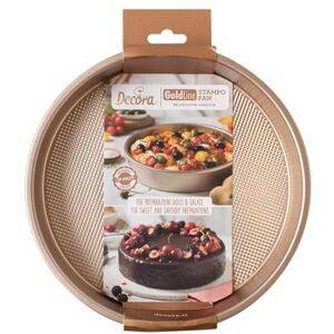 Decora Modello Rotondo Antiaderente Oro Rosa Ø24,5cm - Stampo da forno Decora Modello Rotondo Antiaderente Oro Rosa Ø24,5cm - Stampo da forno