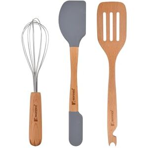 BERGNER Genius Game 3 Utensili da cucina Prodotto in silicone e legno di fieno Senza BPA Antiadhere e Antianazos Resistenza al calore Spantiula Magic Father and Magic BERGNER Genius Game 3 Utensili da cucina Prodotto in silicone e legno di fieno Senza BPA Antiadhere e Antianazos Resistenza al calore Spantiula Magic Father and Magic